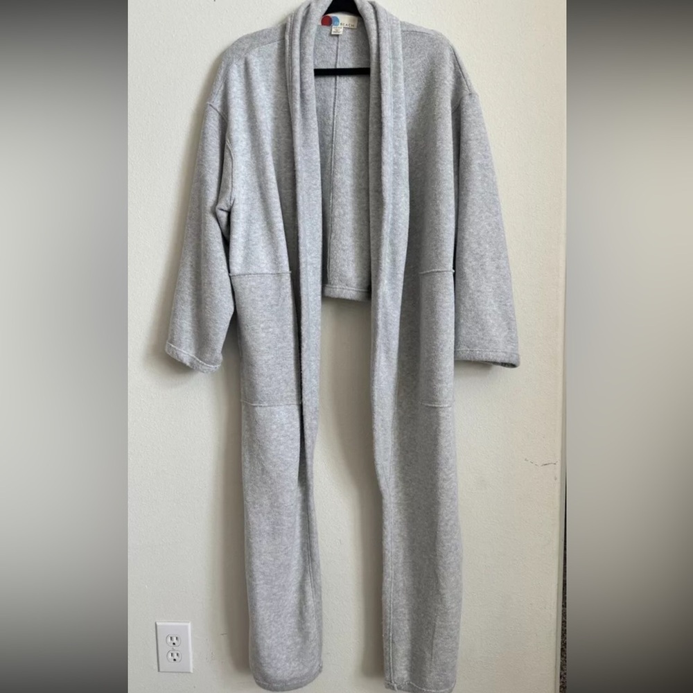 Free people FP beach gray slouchy cardigan high low duster cover up size XS